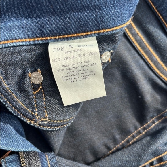 Women's Rag & Bone Jeans Blue Joshua 26 Slim Stretch Skinny Ankle City Classic - Picture 3 of 11